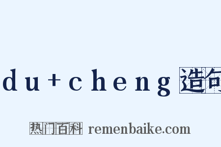 du+cheng造句是什么意思的图片